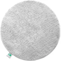 Casa Pura Sky Badmat - Ronde Baddeken - Dichte, Pluizige Feel-Good Factor voor je huis - Antislip & Wasbare - Getest op Schadelijke Stoffen - Diameter : 120 cm - Wit