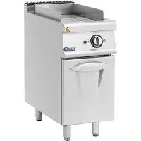 Royal Catering Elektrische grillplaat - 5,4 kW - geribbeld - onderkast - 40 x 70 cm - Pro 730 Serie -