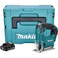 Makita JV 101 DA1J accu decoupeerzaag 12 V max. 65 mm + 1x oplaadbare accu 2.0 Ah + Makpac - zonder oplader