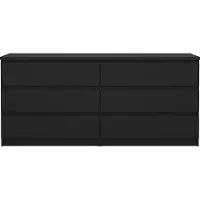 Ebuy24 Naia kommode 6 lades matzwart.