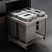 Vibo Kombi 2.0 Easy M30 afvalsysteem voor kastbreedte 30cm grijs 33 liter