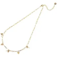 Go Dutch Label Schakel Ketting met Driehoekjes Goud