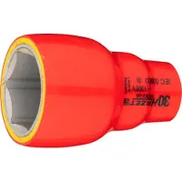 Hazet Dopsleutel · geïsoleerd 900KV-30 · 1/2 inch (12,5 mm) vierkant hol · Buiten-zeskant-tractieprofiel · SW 30 mm