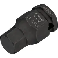Hazet Krachtdopsleutelbit 985S-17 · 1/2 inch (12,5 mm) vierkant hol · Binnen-zeskant-profiel · SW 17 mm