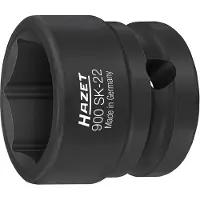 Hazet Krachtdopsleutel 900SK-22 · 1/2 inch (12,5 mm) vierkant hol · Buiten-zeskant-tractieprofiel · SW 22 mm
