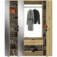 Xonox Kledingkast Projekt X Emob - Artisan Oak Met Spiegel - 152x193x34 Cm
