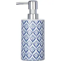 Wenko Zeepdispenser Lorca 360 Ml Keramiek Blauw/wit