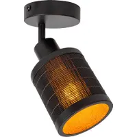Lucide TAGALOG - Plafondspot (Plafondlamp) - Ø 10 cm - 1xE27 - Zwart - Japandi