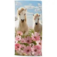Good Morning Kinder Strandlaken Velours Philou 75x150cm - pink