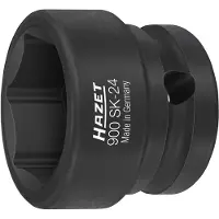 Hazet Krachtdopsleutel 900SK-24 · 1/2 inch (12,5 mm) vierkant hol · Buiten-zeskant-tractieprofiel · SW 24 mm