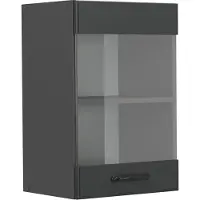 Vicco R-Line Glazen keukenkast – 40 cm Antraciet landhuis