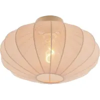 QAZQA Japandi plafondlamp beige met stoffen kap - Bida
