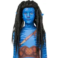 Metamorph Blauwe stammenkrijer dreadlocks kinderpruik
