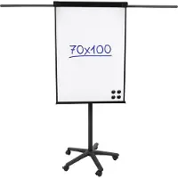 Viking Magnetisch Mobiele flipchart Hout, staal 70 (B) x 100 (H) cm Zwart