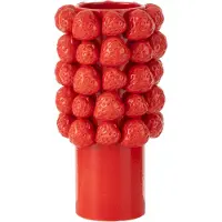 J-Line Vaas aardbeien keramiek rood large