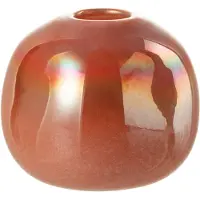J-Line 30186 Vaas Bol Glas Rood Small - 13,5 x 13,5 x 13 cm