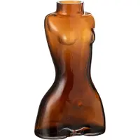 J-Line Vaas lichaam glas bruin small