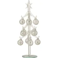 Jline Boom met ballen sterretjes glas zilver medium
