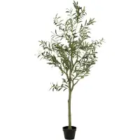 J-Line Olijfboom pot kunstmatig groen large