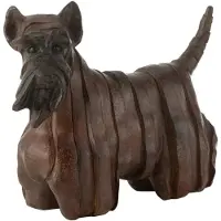 J-Line Scotse terrier hond modern resine bruin small