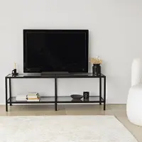 Skye Decor , Basic - Donkergrijs, Zwart, TV-meubels, Donkergrijs, Glas, 130 x 45 x 40 cm