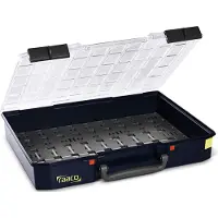 Raaco CL LMS 80 5x10-0 Assortimentskoffer (l x b x h) 413 x 413 x 81 mm Aantal vakken: 50 Variabele onderverdeling Piece Inhoud 1 stuk(s)