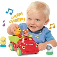 Tomy sorteerauto Boerderijvriendjes rood/groen 21 cm