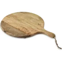 COOKINI by MONDEX Hapjesplank Logan rond | COOKINI by MONDEX hout naturel 60x47x2.5 cm snij- en hapjesplanken | NADUVI