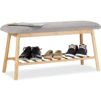 Relaxdays Schoenenkasten, Schoenbank (90 x 34 x 44 cm)