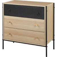En.casa Commode Tysnes dressoir 80x80x40 cm eikenkleurig en zwart []