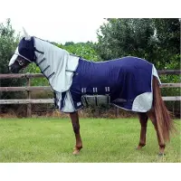 QHP Vliegendeken Met Hals En Masker Donkerblauw