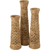 J-Line Set of 3 vases jan water hyacinth natural