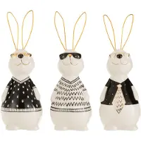 J-Line Konijn max keramiek small assortiment van 3