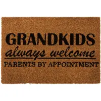 Jline Deurmat grandkids kokos naturel/zwart