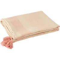 J-Line throw mik katoen /roze 130x180x1cm