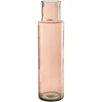 J-Line Vase cylinder glass light pink medium
