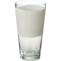 J-Line Vaas delph glas transparant/wit extrasmall