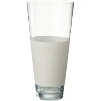 J-Line Vase delph glass transparent/white medium