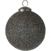 J-Line Kerstmis ornament glitter glas paars small