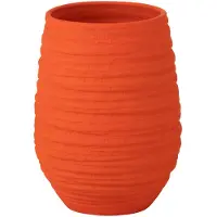 J-Line Vaas fiesta keramiek oranje mediium