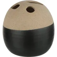 J-Line Vaas bol keramiek beige/zwart small