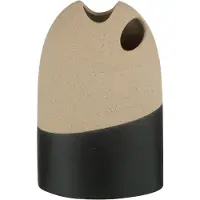 J-Line Vaas hoog keramiek beige/zwart small