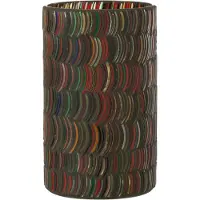 J-Line Windlicht mozaiek curve glas mix large