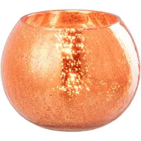 J-Line 48616 Theelichthouder Bal Craquelé Glas Goud Large - 15 x 15 x 12 cm