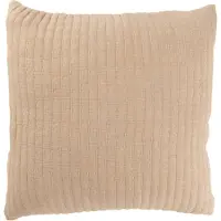 J-Line kussen teddy strepen stiksel katoen/polyester 45x45x12cm