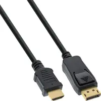 InLine Premium DisplayPort naar HDMI kabel - DP 1.1 / HDMI 1.4 (4K 30Hz) / zwart - 7,5 meter