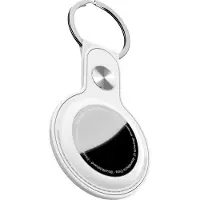 KEYBUDZ AirTag Leather Keyring Hanger Wit