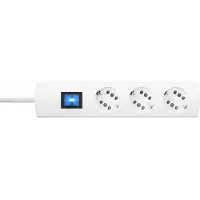 Kopp Duoversal Plus Snoer Centraal 3V/6V Schakelaar 1.4M Wit - 233802006