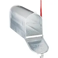 Relaxdays Amerikaanse brievenbus, US-mailbox, aluminium met vlag, USA mail