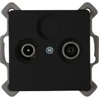 Kopp 921350082 Wandcontactdoos Inzetstuk Paris Zwart (mat) 1 stuk(s)
